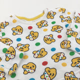 Pudsey Bear Yellow & White Pyjamas - Boys/Girls 0-3 Months