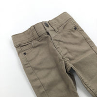 Beige Chino Trousers with Adjustable Waistband - Boys 3-6 Months