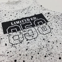 'Limited Ed. 858' Paint Spatter Black & White Vest Top  - Boys 10-12 Years