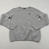 Stag Motif Grey Lightweight Knitted Jumper - Boys 10 Years
