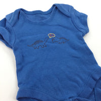 Dinosaurs Blue Short Sleeve Bodysuit - Boys Newborn