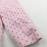 Sparkly Spots Grey & Pink Leggings - Girls 0-3 Months