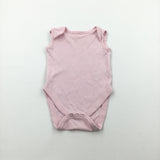 Pink Short Sleeve Bodysuit - Girls 3-6 Months