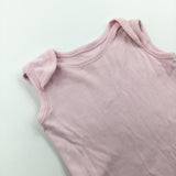 Pink Short Sleeve Bodysuit - Girls 3-6 Months