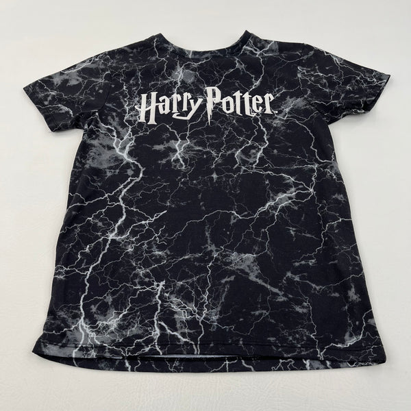 Harry Potter Lightning Black Grey T Shirt Boys 9 10 Years