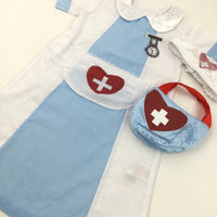 Nurse Costume with Headband & Bag -Girls 5-6 Years