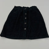 Black Cord Skirt - Girls 10 Years