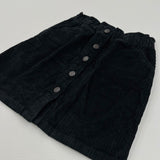 Black Cord Skirt - Girls 10 Years