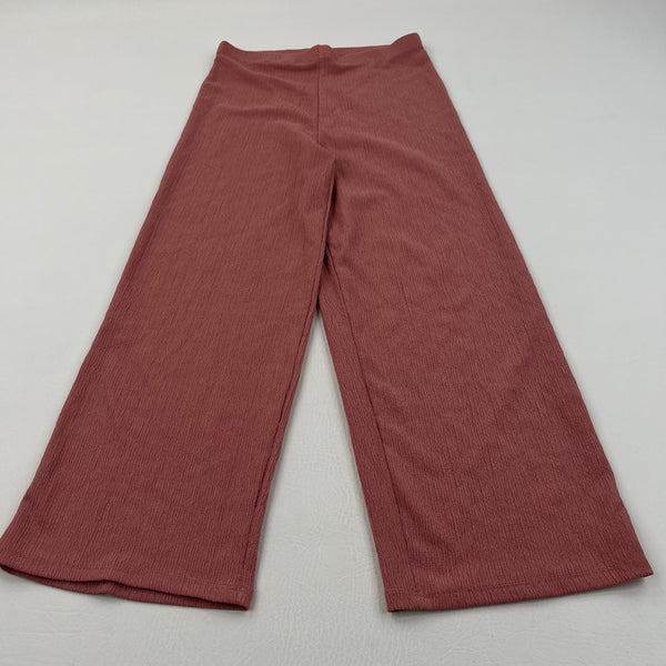 Dusky Pink Lightweight Polyester Trousers - Girls 9-10 Years