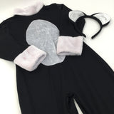 Cat Costume with Ears - Boys/Girls 5-6 Years