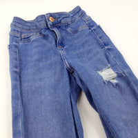 Distressed Blue Skinny Denim Jeans - Girls 10-11 Years