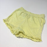 Yellow Jersey Shorts with Frilly Hems - Girls 6-9m