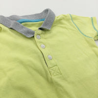 Yellow, Blue & Grey Polo Shirt Style Romper - Boys 3-6 Months