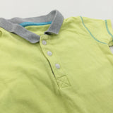 Yellow, Blue & Grey Polo Shirt Style Romper - Boys 3-6 Months