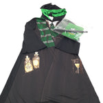**NEW** Harry Potter Slytherin Costume Including Book Cover, Book Mark & Wand - Boys/Girls XX Years