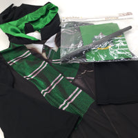**NEW** Harry Potter Slytherin Costume Including Book Cover, Book Mark & Wand - Boys/Girls XX Years