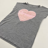 'Forever' Heart Pink & Grey T-Shirt - Girls 10-11 Years