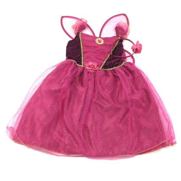 **NEW** Mulberry Fairy Costume Including Wings & Headband  - Girls 5-6 Years