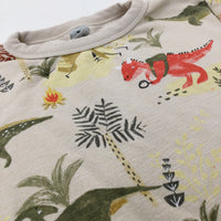 Dinosaurs Beige Sweatshirt - Boys 6-7 Years
