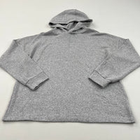 Sparkly Grey Lightweight Knitted Hoodie Jumper - Girls 10-11 Years