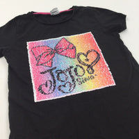 'Jojo Siwa' Sequin Flip Black T-Shirt - Girls 11-12 Years