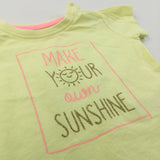 'Make Your Own Sunshine' Glittery Pink & White T-Shirt - Girls 3-6 Months