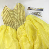**NEW** Belle Beauty & The Beast Costume Including Hair Slides (Hooped Skirt) - Girls 9-10 Years