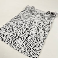 Spotty Black & White T-Shirt - Girls 12 Years