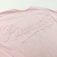 'Pineapple' Embossed Pink Cropped Sweatshirt - Girls 12-13 Years