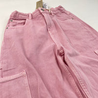 **NEW** Pink Wide Leg Denim Jeans with Adjustable Waistband - Girls 11-12 Years