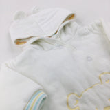 'Baby Bear White Lightweight Pramsuit - Boys/Girls Newborn