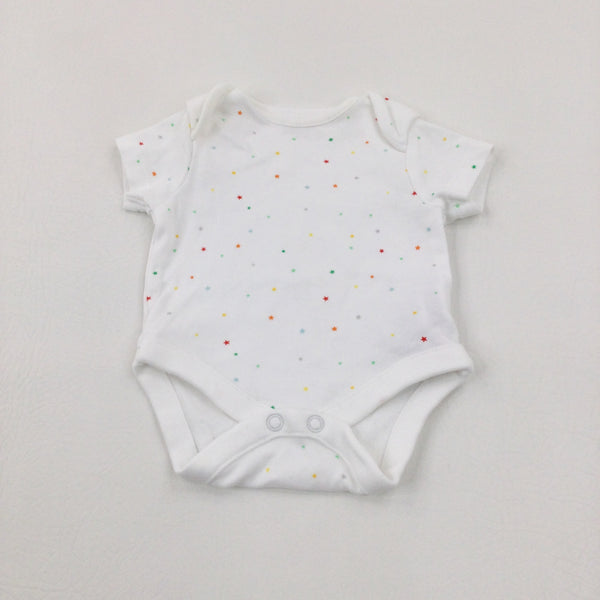 Colourful Stars Cotton Short Sleeve Bodysuit - Boys/Girls Newborn