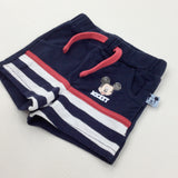 Mickey Mouse Navy, Red & White Jersey Shorts - Boys 3-6 Months