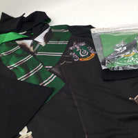 **NEW** Harry Potter Slytherin Costume Including Book Cover, Book Mark & Wand - Boys/Girls 9-10 Years