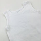 White Cotton Sleeveless Bodysuit - Boys/Girls Newborn