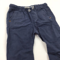 Slate Blue Lightweight Cotton Trousers - Boys 3-6 Months