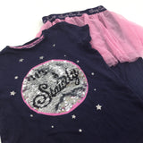 'Strictly Come Dancing' Sequin Flip Navy & Pink Skirt, Leggings & T-Shirt Set - Girls 8-9 Years