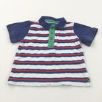 Navy, Red & White Striped Polo Shirt - Boys 12-18 Months