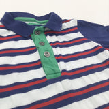 Navy, Red & White Striped Polo Shirt - Boys 12-18 Months