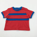 Striped Red & Blue Cotton T-Shirt - Boys Newborn