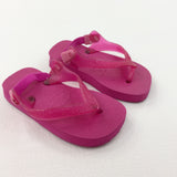 Pink Flip Flops - Girls - Shoe Size 5