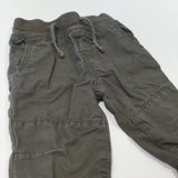 Brown Lined Cotton Cargo Trousers - Boys 9-12 Months