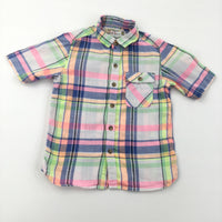 Colourful Check Short Sleeve Shirt - Boys 2-3 Years