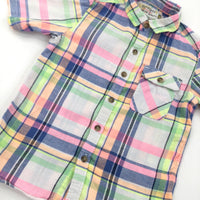 Colourful Check Short Sleeve Shirt - Boys 2-3 Years