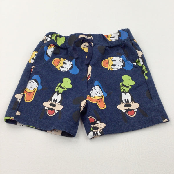 Mickey Mouse & Friends Navy Lightweight Jersey Shorts - Boys 18-24 Months