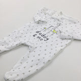 'Daddy & Me' Giraffes Triangles White Babygrow - Boys Newborn