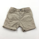 Beige Lightweight Cotton Twill Shorts - Boys 18-24 Months