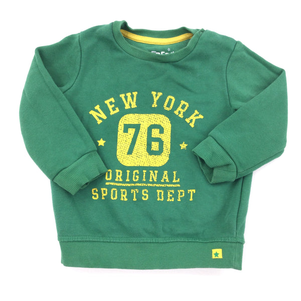 Green & Yellow Sweatshirt - Boys 9-12 Months
