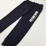 'Future Hero' Black Tracksuit Bottoms - Boys 9-10 Years