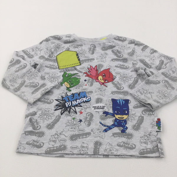 'Team PJ Masks' Grey Long Sleeve Top - Boys 18-24 Months